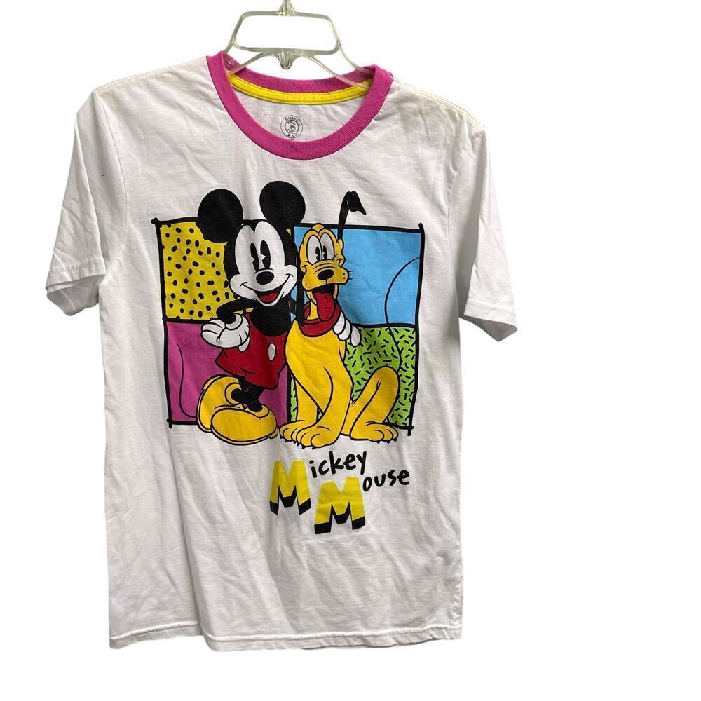 Mickey & Co Retro Style Ringer Tee Size XS Colorful Graphic Disney